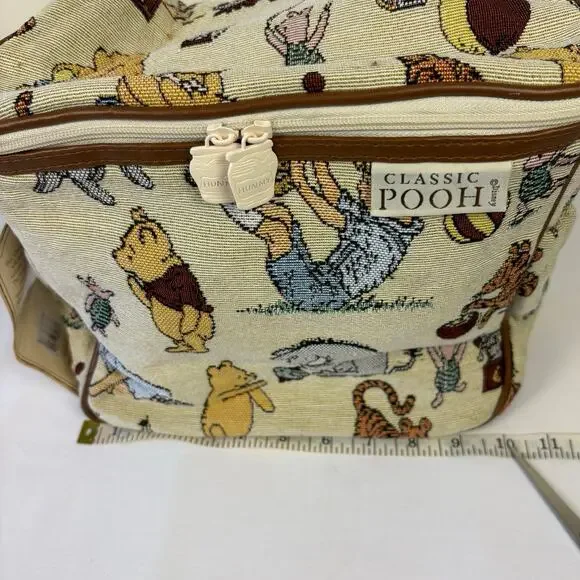 Disney Classic Pooh Tapestry Diaper Bag Bottle Holder Baby Utility Carryall NWT - Picture 12 of 15
